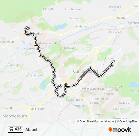 435 Bus Line Map