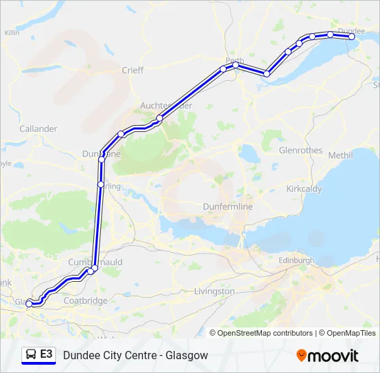 E3 Bus Line Map
