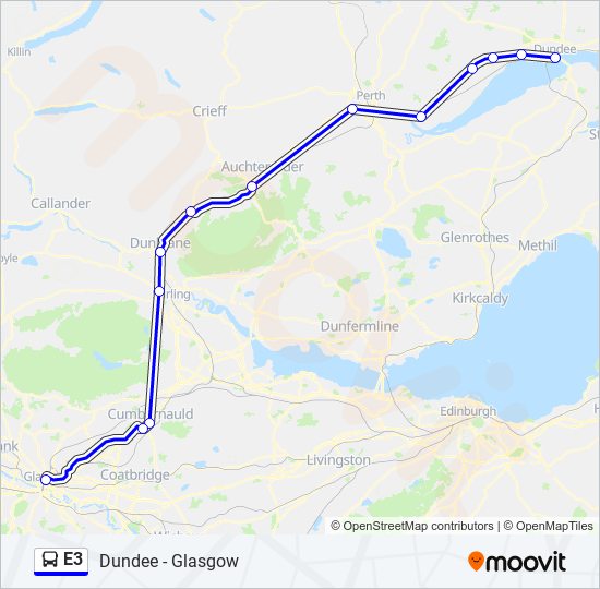 e3 Route: Schedules, Stops & Maps - Dundee City Centre (Updated)
