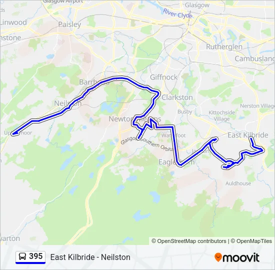 395 Bus Line Map