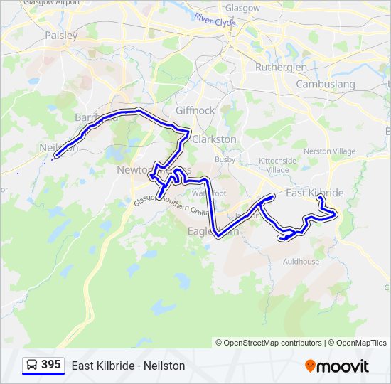 395 bus Line Map