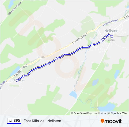 395 Bus Line Map