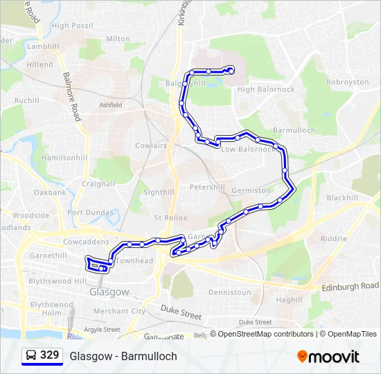 329 Bus Line Map