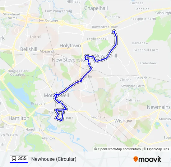 355 Bus Line Map