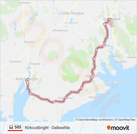 505 Bus Line Map