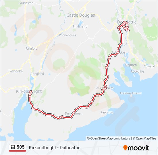 505 Bus Line Map