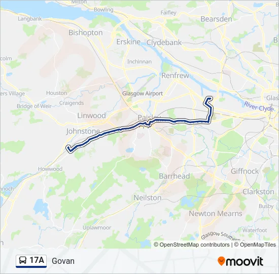 17A Bus Line Map