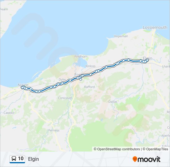 10 bus Line Map