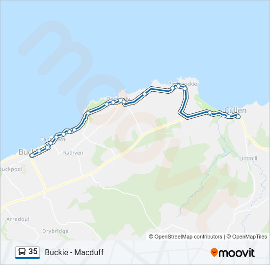 35 Bus Line Map