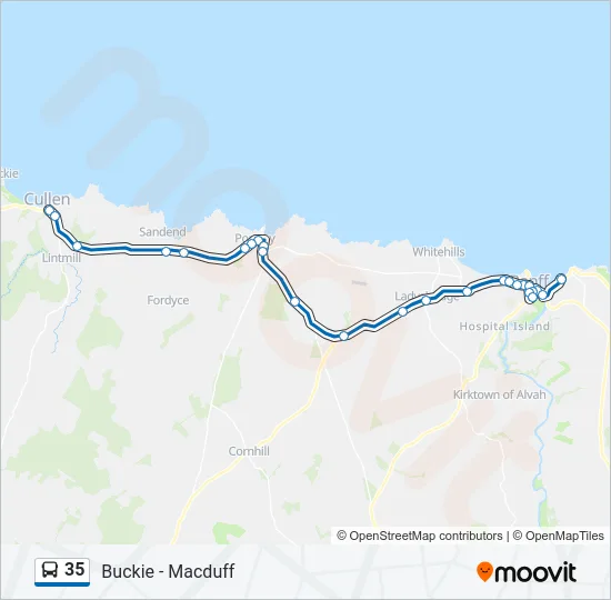 35 Bus Line Map