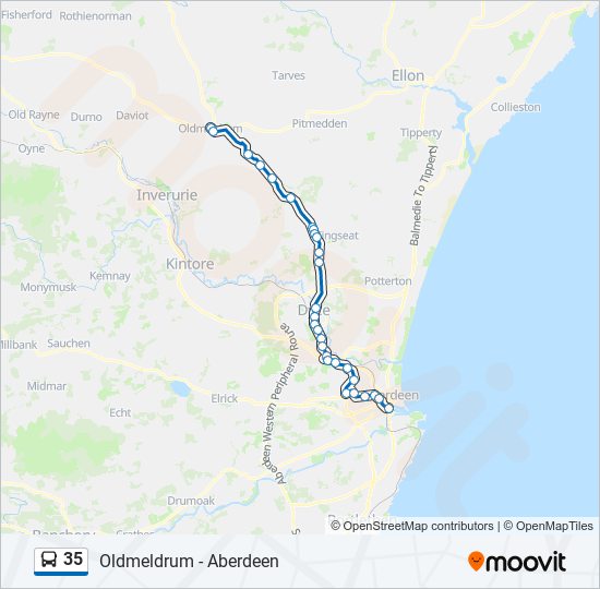 35 bus Line Map