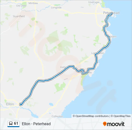 61 Bus Line Map