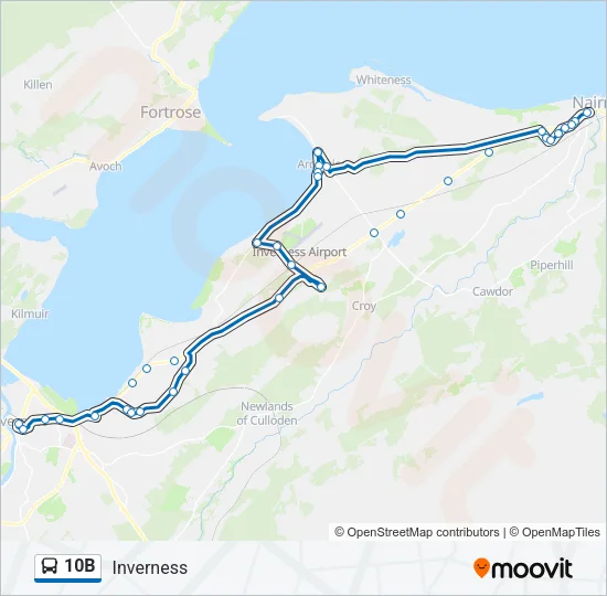 10B Bus Line Map