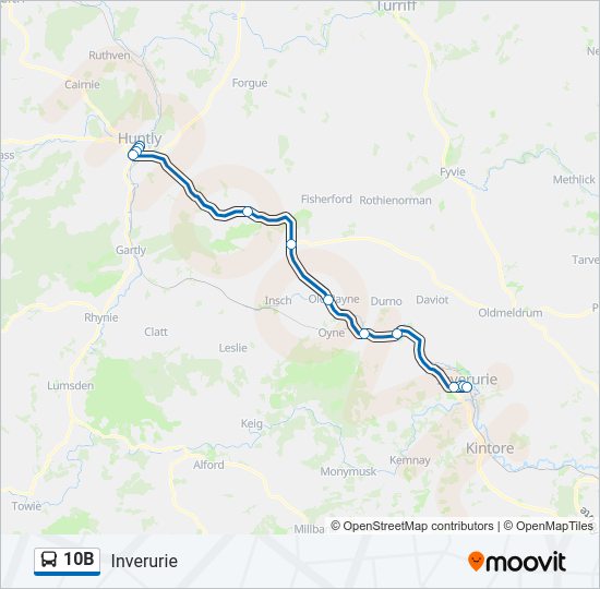 10B Bus Line Map