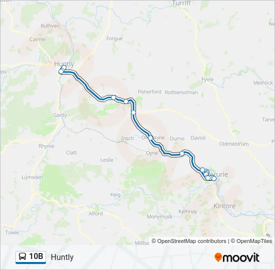 10B Bus Line Map