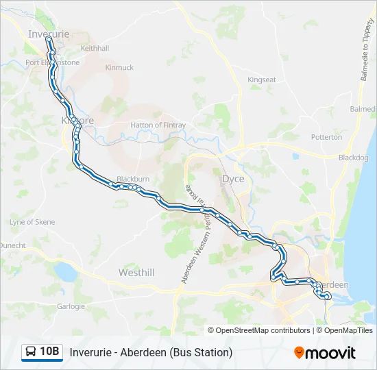 10B Bus Line Map