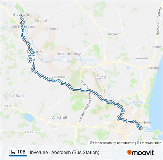 10B bus Line Map