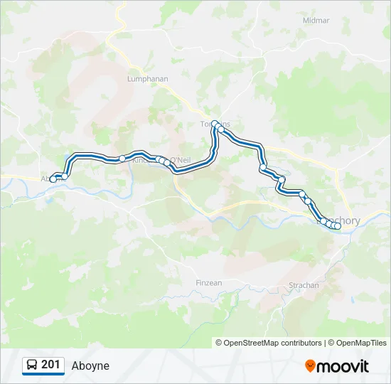 201 Bus Line Map