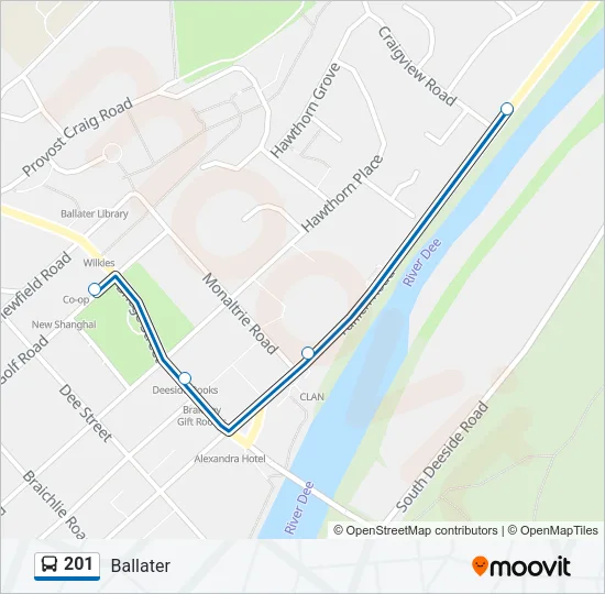 201 Bus Line Map