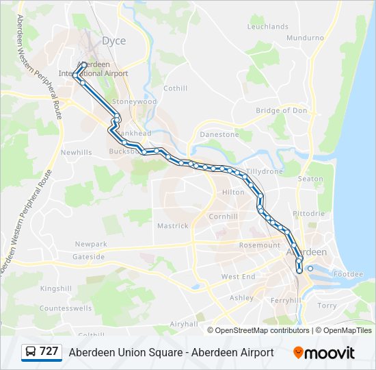 727 Bus Line Map