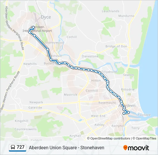 727 Bus Line Map