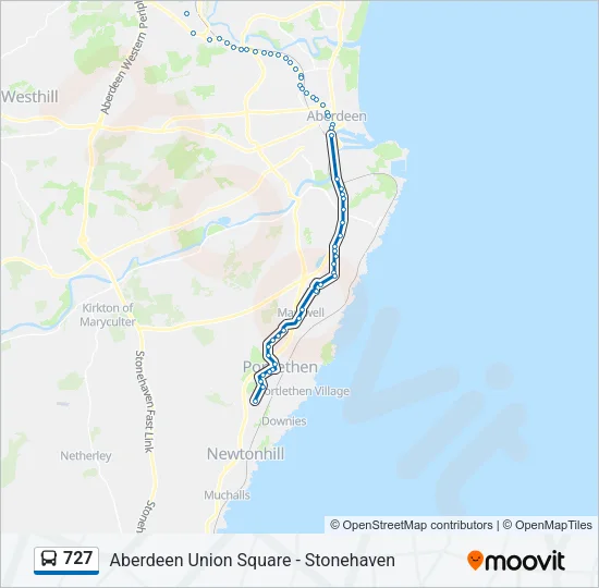 727 Bus Line Map