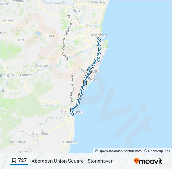 727 Bus Line Map