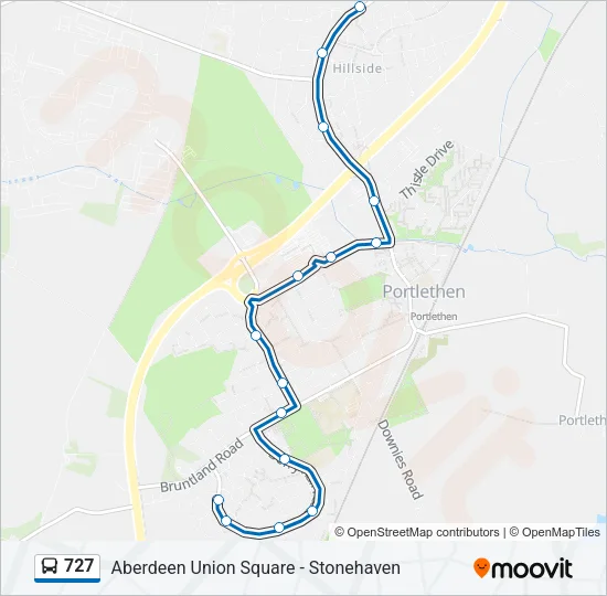 727 Bus Line Map