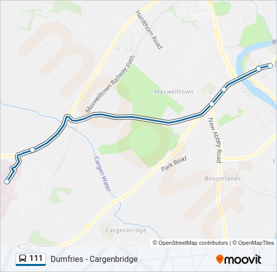 111 Bus Line Map