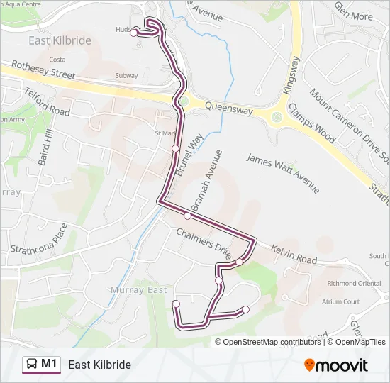 M1 Bus Line Map