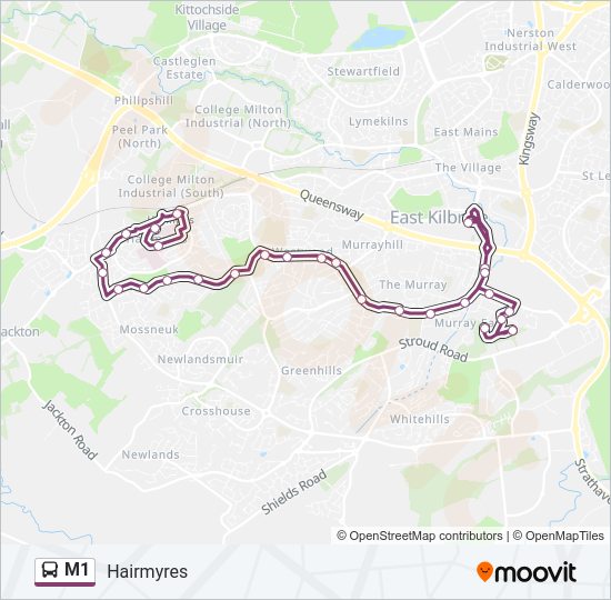 M1 Bus Line Map