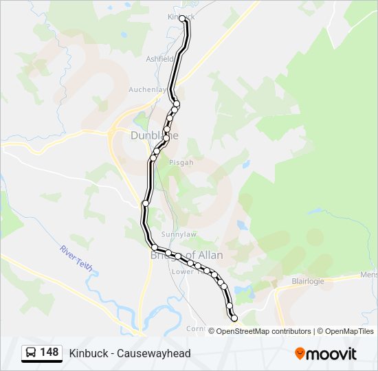 148 Bus Line Map