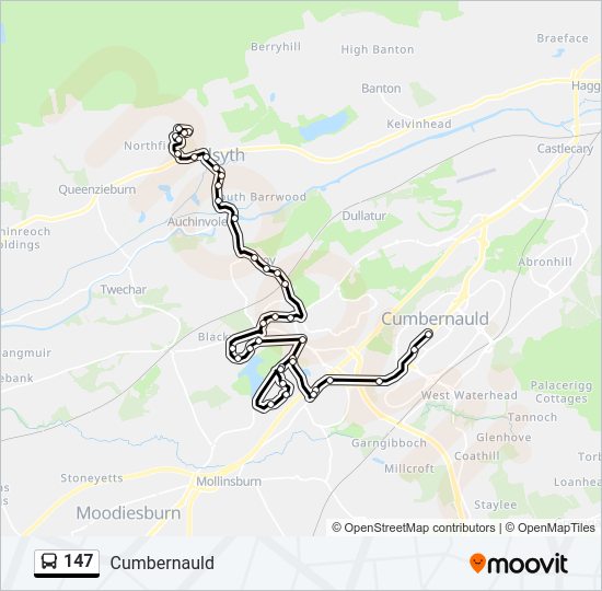 147 Bus Line Map