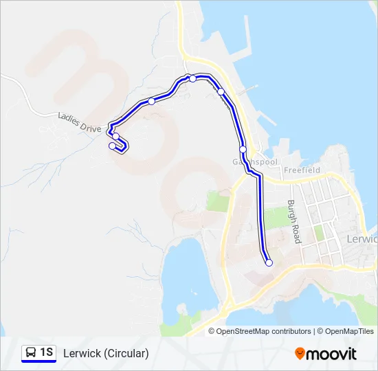 1S Bus Line Map