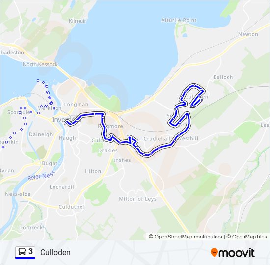3 Route Schedules, Stops & Maps Culloden (Updated)