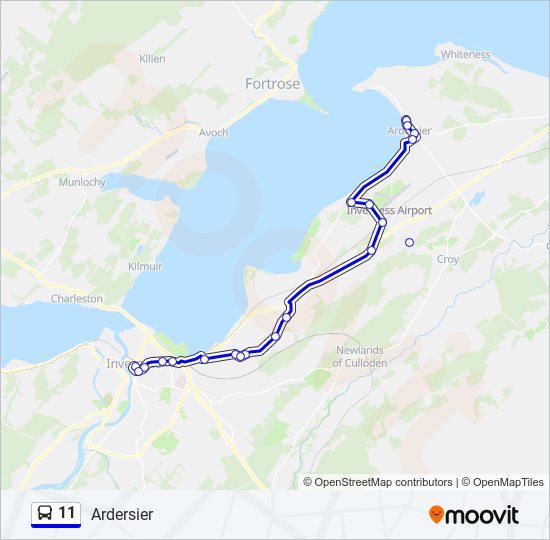 11 Route Schedules, Stops & Maps Ardersier (Updated)