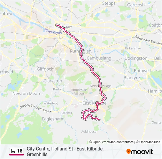 18 Bus Line Map