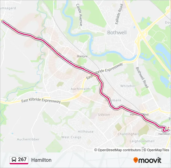 267 Bus Line Map