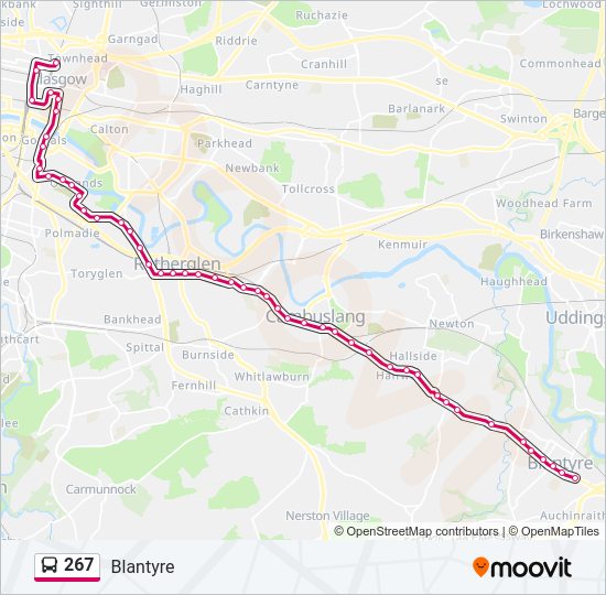 267 Bus Line Map