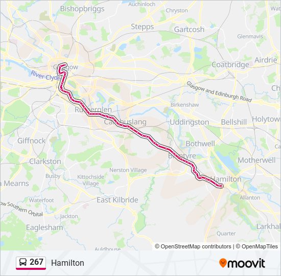 267 bus Line Map