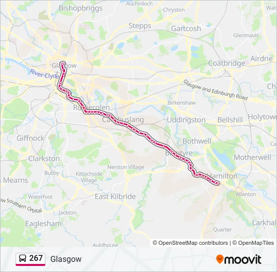267 Bus Line Map