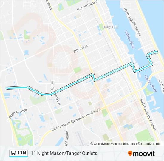 11N Bus Line Map