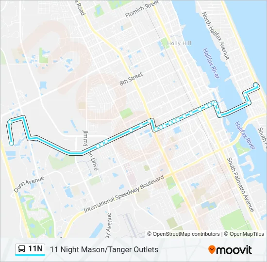 11N Bus Line Map