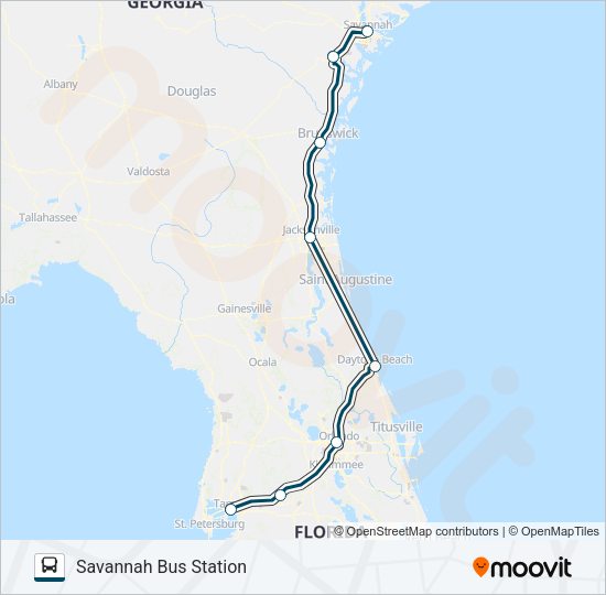 GREYHOUND US0662 Bus Line Map