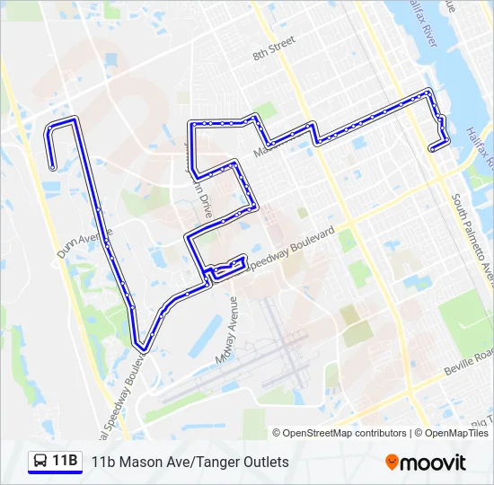 11B Bus Line Map