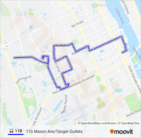 11B Bus Line Map