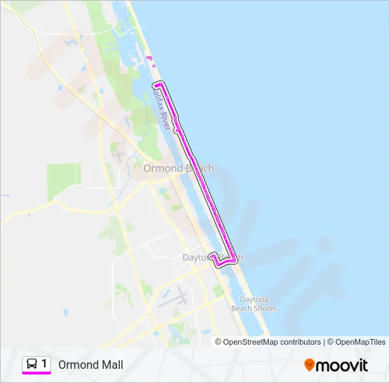 1 Bus Line Map