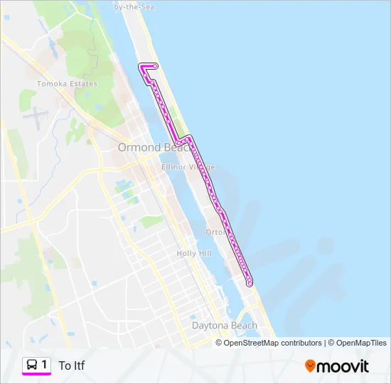 1 Bus Line Map