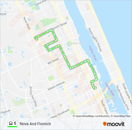 5 Bus Line Map