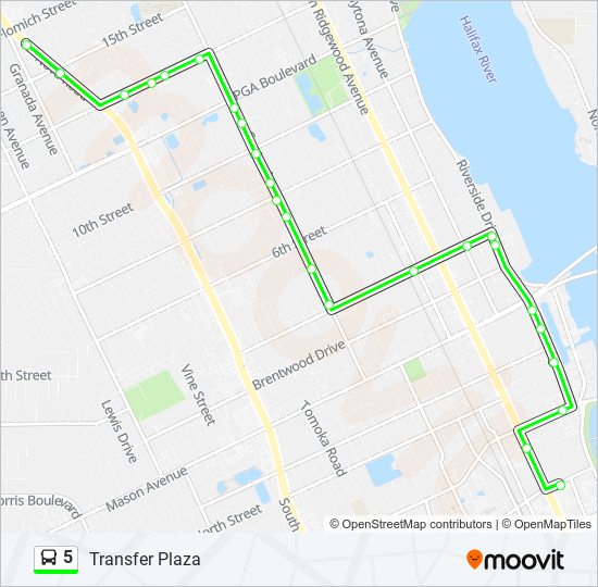 5 bus Line Map